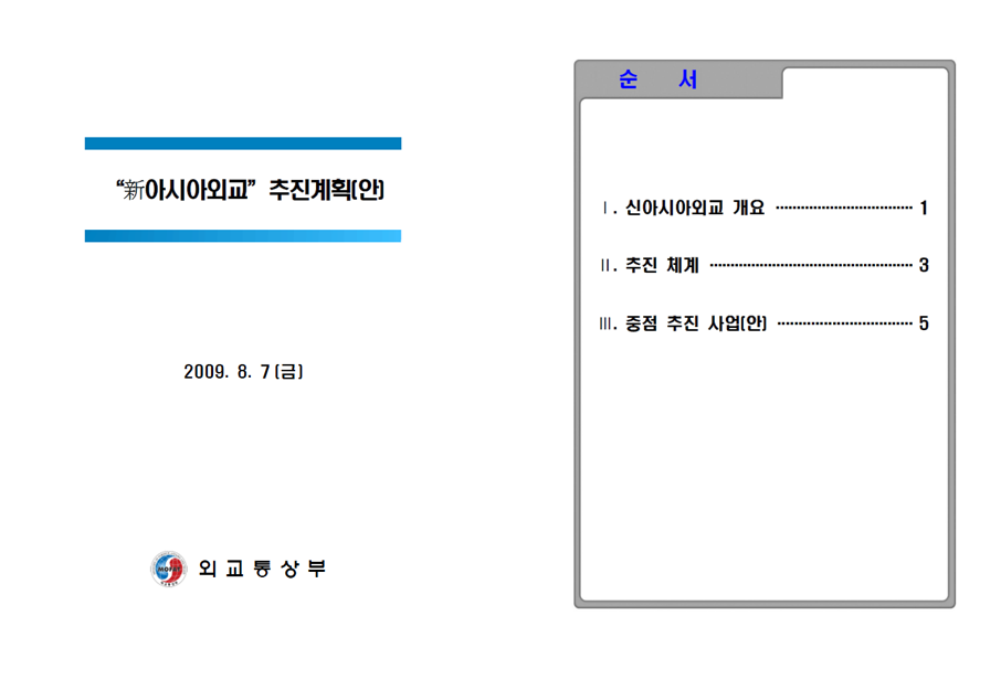 이명박 정부의 신아시아외교 추진계획