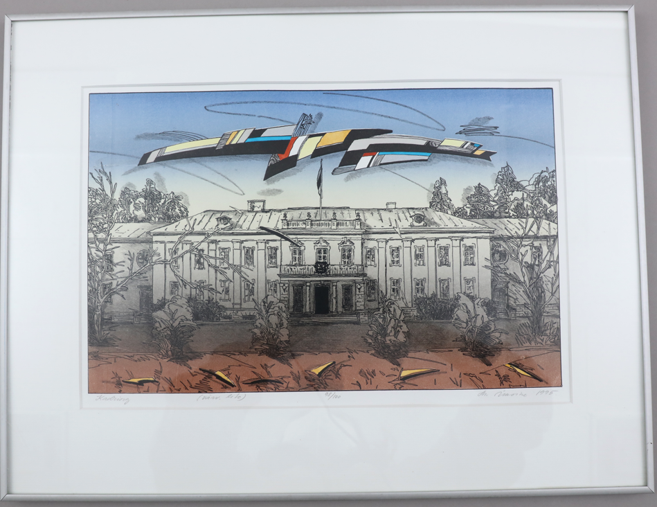 에스토니아 대통령궁 풍경화 Landscape painting of Estonia presidential palace