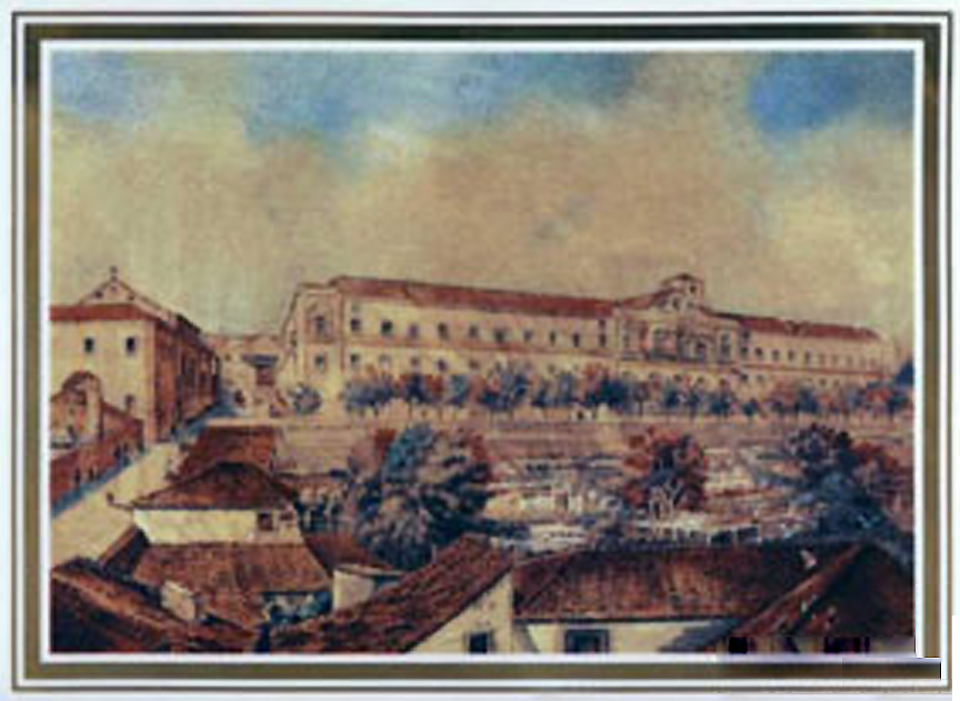 19세기 포르투갈 의사당 풍경이 있는 자기 복제본